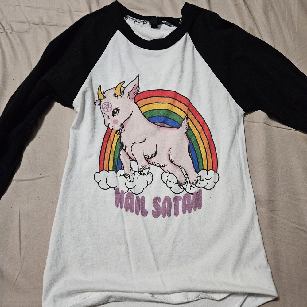 Hail Satan Baseball 3/4 Sleeve Tee